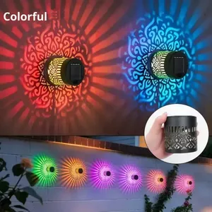 <span class=keywords><strong>Lampe</strong></span> murale <span class=keywords><strong>solaire</strong></span> transfrontalière IP65 de style européen Mandala Tournesol pour la décoration de jardin avec contrôle inductif - Product Image 1