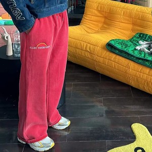 Pantalons de <span class=keywords><strong>jogging</strong></span> délavés à l'acide avec logo personnalisé pantalons de taille haute pantalons de délavage longs vintage pour hommes pantalons de survêtement délavés à l'acide en vrac - Product Image 6