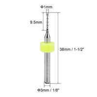 Forets pour circuits imprimés RUIMENG 1 mm en carbure de tungstène non revêtus, outil rotatif pour bijoux, gravure CNC, micro-forets pour circuits imprimés, tige de 1/8 pouce