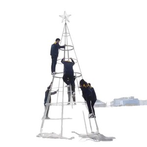 Thân Thiện Với Môi Nhân Tạo Giáng Sinh Cây Lớn 3M/4/5/6/8/10/12M Khung Bố Trí Trắng Ấm Đèn LED Tùy Chỉnh Đèn Cây - Product Image 5