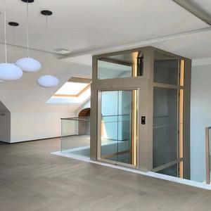 Высококачественный 3-этажный/4-уровневый лифт для виллы/квартиры из ПВХ с панорамным остеклением, гидравлический/тяговый, с 6 кабинами - Product Image 4