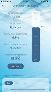 جهاز استشعار مستوى السوائل بالطاقة الشمسية من تويا مع إنذار ومؤشر ومراقبة عن بعد عبر التطبيق - Product Image 3