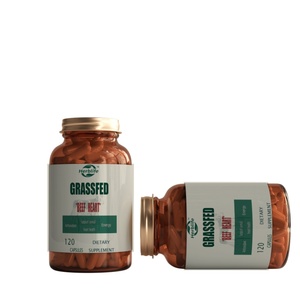 Cápsulas de Corazón de Res Alimentada con Pasto de Marca Privada OEM, 500 mg con Cúrcuma para Atletas, Orgánicas y Sin OMG - Product Image 2