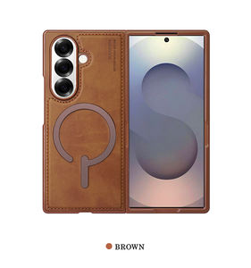 Housse de Smartphone en cuir PU de conception magnétique de point d'interrogation pour Samsung Z Fold 7 coque de téléphone portable - Product Image 1