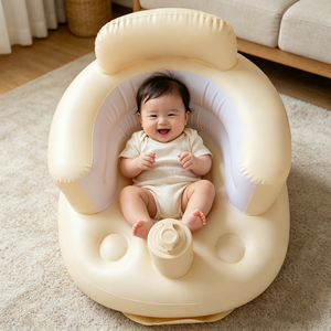 Siège gonflable pour bébé en gros, motif ours de dessin animé mignon, en PVC, pour apprendre à s'asseoir, <span class=keywords><strong>bain</strong></span>, alimentation, usage domestique - Product Image 6