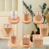 Support de lampe en bois massif multi-types en gros, douille E27 de haute qualité pour lampe de table, accessoires d'éclairage