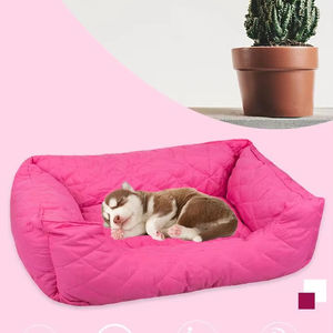 Hersteller Großhandel schlichte rosa blaue Baumwolle ausgestopfte Haustier Hund warmes weiches Bett - Product Image 1