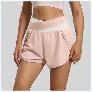 Shorts Deportivos de Cintura Alta para Mujer, de Secado Rápido, con Bolsillo Interior de Doble Capa, Transpirables, Holgados, para Correr, Fitness y Yoga - Product Image 1