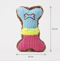 Jouet pour animaux de compagnie VaryWell en peluche couineur en forme d'os, en velours doux, animal en peluche, jouet à mâcher durable et résistant aux morsures pour petits et moyens animaux