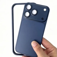 Coque complète en métal + boîtier en film métallique en alliage d'aluminium convertible en coque 18 Pro Max pour iPhone 12 14 15 16 17 Pro Max