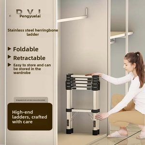 Escada télescopique légère en acier inoxydable <span class=keywords><strong>Telesteps</strong></span> – Outil d'entretien pour camping-car et remorque extérieurs - Product Image 3