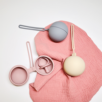 Porte-sucette facile à nettoyer, boîte de rangement en Silicone pour bébé, conteneur réutilisable