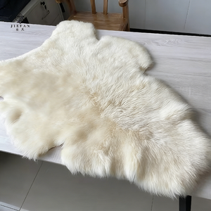 Natuurlijke groothandel schapenvacht tapijten echt leer met lang haar schapenvacht leer echt bont deken autobekleding dierenbont - Product Image 2