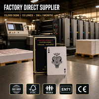 Service d'impression de logo personnalisé, cartes à jouer en plastique PVC noir personnalisées avec puce RFID NFC, boîte de douze paquets, jeu de cartes magiques