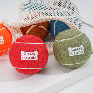Sunraymascota produttore di palline da Tennis No-Squeaky all'ingrosso logo personalizzato interattivo per animali domestici palla giocattolo in gomma Pet palla da Tennis - Product Image 4