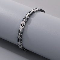 Soldes Exceptionnelles en Europe : Bracelet Homme Réglable en Acier Inoxydable avec Ancre, Idéal Bijou Décontracté d'Affaires
