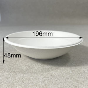 24oz 32oz grands bols ronds compostables à bagasse bols à <span class=keywords><strong>poke</strong></span> jetables robustes micro-ondables <span class=keywords><strong>avec</strong></span> couvercles pour les pâtes salades de fête - Product Image 2