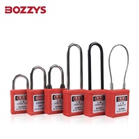 Cadenas industriels BOZZYS OEM en nylon étanche certifiés CE avec anse de 6 mm, signalisation d'avertissement, clé maîtresse
