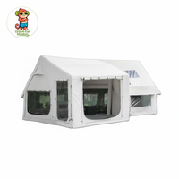 Tente familiale gonflable à double couche, imperméable, résistante aux intempéries, toutes saisons, protection solaire, configuration rapide, une chambre.