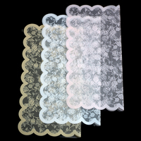 Kertas Pembungkus Cellophane Berpinggir Renda Dream Ballet, Bahan Pengemas Buket Bunga DIY, Grosir untuk Florist