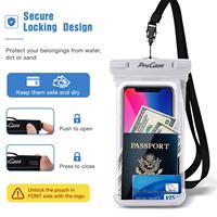 Transparent PVC étanche Smartphone pochette lanière crochet universel écran tactile accessible sac de téléphone portable pour la plongée natation