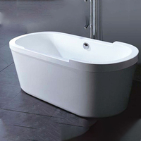 KMRY Baignoire autoportante de luxe conçue sur mesure Baignoire moderne en résine acrylique avec pierre de marbre blanc Baignoire à surface solide pour le luxe