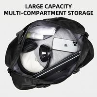 Nouveau Sac de Voyage Imperméable Grande Capacité pour Week-end, Sacoche pour Ordinateur Portable, Sacoche de Sport, Sac Fourre-tout, Sacs Bandoulière avec Compartiment Sec/Humide en Polyester pour Hommes