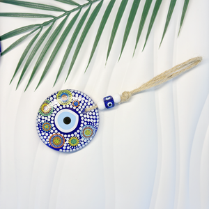 Colgante pintado e impreso de estilo étnico, colgante de coche de ojo del diablo extragrande acrílico, estilo tribal - Product Image 3