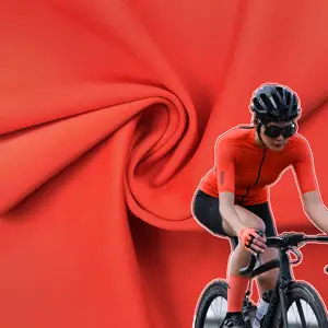 Großhandel Lager hohe Elastizität Polyester Bade bekleidung Lycra Jersey gestrickt Rad stoff für Sport Fitness