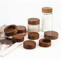 Couvercles à pression en bois personnalisés avec joint en silicone, bouchons hermétiques et étanches pour bocaux en verre pour le stockage des aliments
