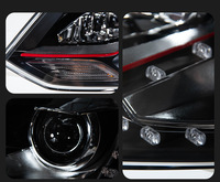 Phare avant à LED en forme de goutte d'eau pour Volkswagen Polo 11-18 avec DRL et clignotant pour modification et mise à niveau de voiture
