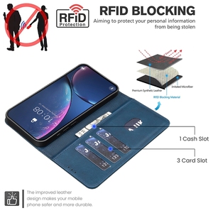 Étui de protection pour téléphone portable avec porte-cartes et support, en cuir PU, pour <span class=keywords><strong>Redmi</strong></span> <span class=keywords><strong>A7</strong></span> Pro, coque de protection - Product Image 2