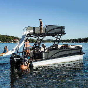 Bote Pontón de Dos Pisos <span class=keywords><strong>Ecocamper</strong></span> 2021 de 27 Pies con Tobogán y Toldo Bimini en Venta a Bajo Precio - Product Image 3