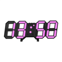 Horloge Réveil LED Numérique 3D Lumineuse Moderne avec Affichage de l'Heure et de la Température, Fonction Snooze et Calendrier