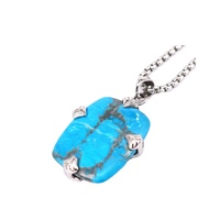Nouveau Design à la mode croix celtique et collier de pierres précieuses, collier de prière sur mesure grand collier de pierres précieuses turquoise