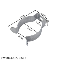 Clip de fixation en U en acier inoxydable T5/T6/T8/T10/T12 pour tube lumineux, support de montage de tuyau