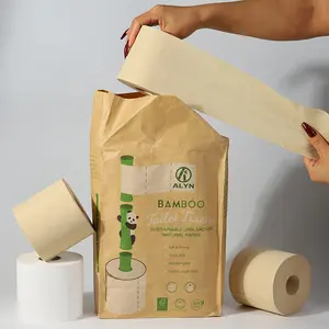 Individuelles Verpackungsdesign bester Preis Toilettenpapierrolle Bambus-Toilettenpapier