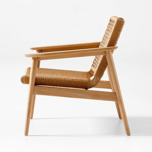 Sedia da Pranzo con Braccioli in Rattan per Esterni, Arredamento da Giardino alla Moda, <span class=keywords><strong>Sedie</strong></span> in Teak per Villa e <span class=keywords><strong>Cucina</strong></span> - Product Image 5