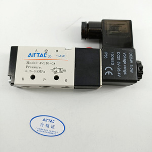 โซลินอยด์วาล์ว Airtac รุ่น 4V210-08 ชิ้นส่วนเครื่องกลควบคุมลมแบบไฟฟ้า - Product Image 2