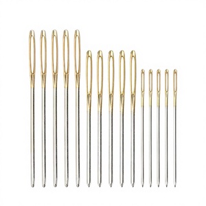 Aiguilles à coudre latérales faciles en acier inoxydable, lisses, pour broderie DIY, accessoire de couture, 3 tailles, pour sacs cousus à la main - Product Image 4