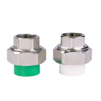 Raccord de tuyauterie PPR Union 4/6 points, filetage intérieur/extérieur, connexion femelle en cuivre, tête hexagonale, modèle 0363-8, pression 2,5 PMPa, eau chaude