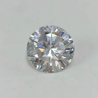 Moissanite de laboratoire de haute qualité, traitée thermiquement, taille brillant, avec jeu de couleurs et effet feu, certifiée par un tiers, Rolling Stone