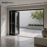 Porte coulissante et pliante en aluminium pour économiser de l'espace, idéale pour la décoration d'appartements et de maisons