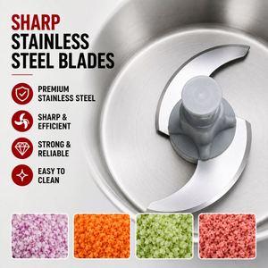 <span class=keywords><strong>Mini</strong></span> hachoir manuel à ail, petit hachoir à main multifonction pour milk-shake, légumes, viande, batteur à œufs, préparation de repas pour bébé - Product Image 4