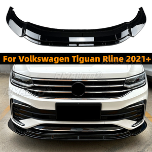 Lame de pare-chocs avant pour Volkswagen VW Tiguan Rline 2021+ Diffuseur Kit Carrosserie Spoiler Protection Noir Brillant Accessoires Auto - Product Image 1
