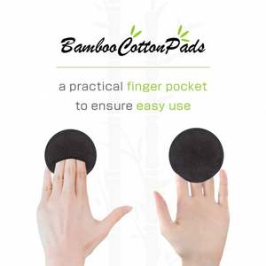 แผ่นเช็ดเครื่องสำอางแบบใช้ซ้ำได้ 3 ชั้น 10 ชิ้น ซักได้ ทำจากใยไผ่ธรรมชาติและฝ้ายออร์แกนิค แผ่นกลมสำหรับทำความสะอาดผิวหน้า - Product Image 2