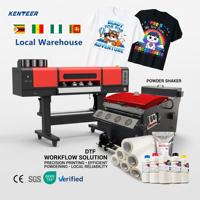 Imprimante DTF Kenteer 60 cm avec 2 têtes d'impression I3200, imprimante DTF 60 cm avec secoueur de poudre et sécheuse pour t-shirts, imprimante à jet d'encre