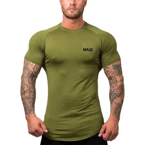 50 pamuk 50 polyester tri karışımı t shirt slim fit çapraz fit spor egzersiz grafik t shirt atletik t shirt erkekler