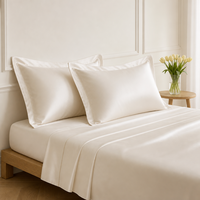 Ensemble de literie personnalisable de luxe en lyocell 100% 400T, 4 pièces, soyeux, rafraîchissant, doux, respirant, tissé, écologique et simple