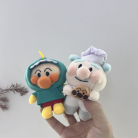 Porte-clés en peluche douce Kawaii Anpanman, breloque pour sac à dos et sac de voiture, accessoire de sac, joli cadeau promotionnel, vente en gros